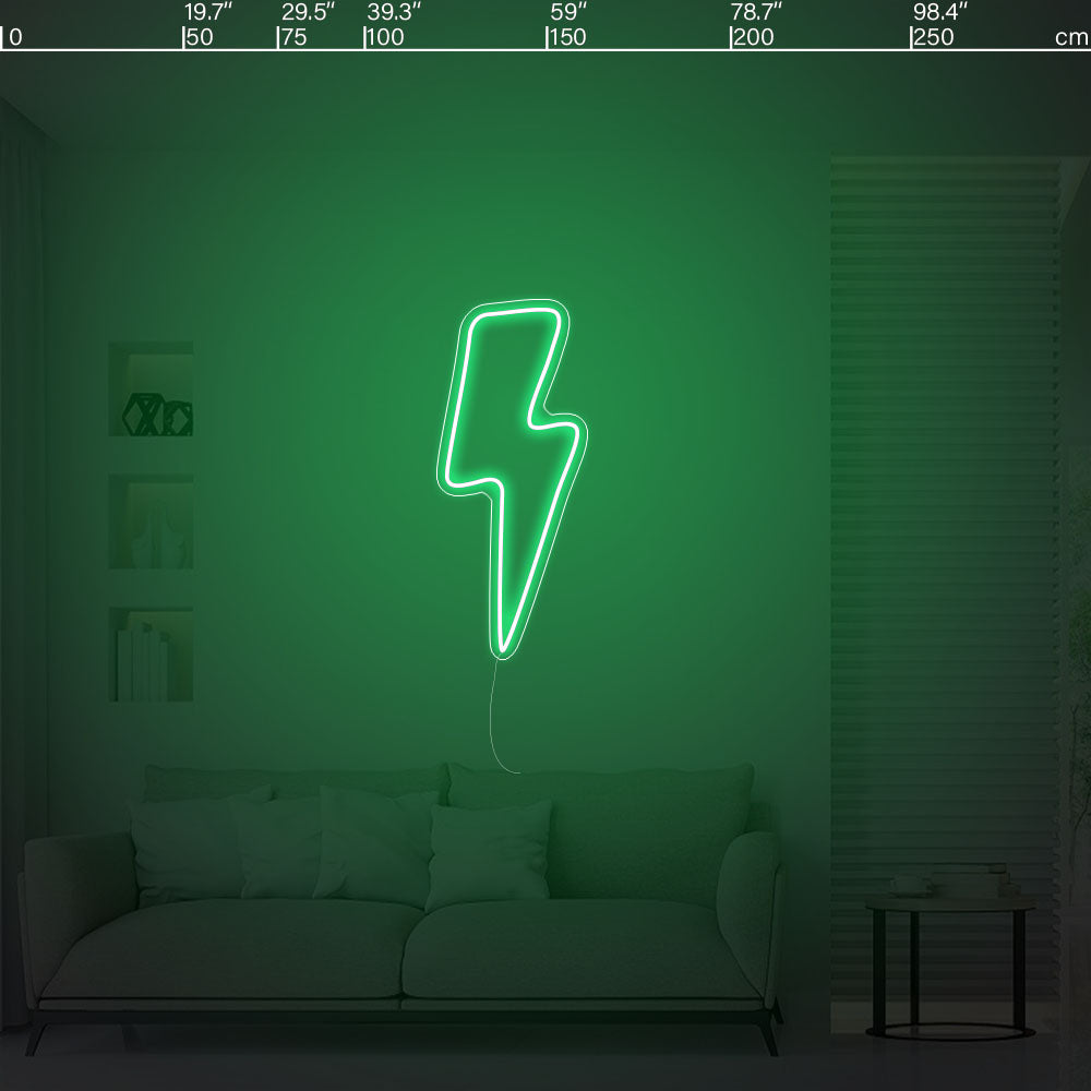 Led neon sign - Led neon bord - op maat gemaakt - custom - meerdere kleuren - figure(s) - Lightning - bliksem led neon sign