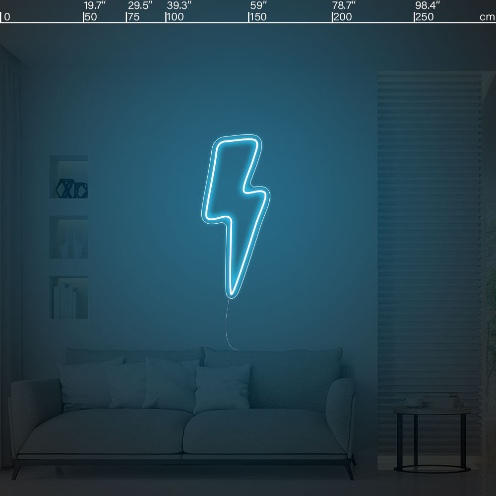 Led neon sign - Led neon bord - op maat gemaakt - custom - meerdere kleuren - figure(s) - Lightning - bliksem led neon sign