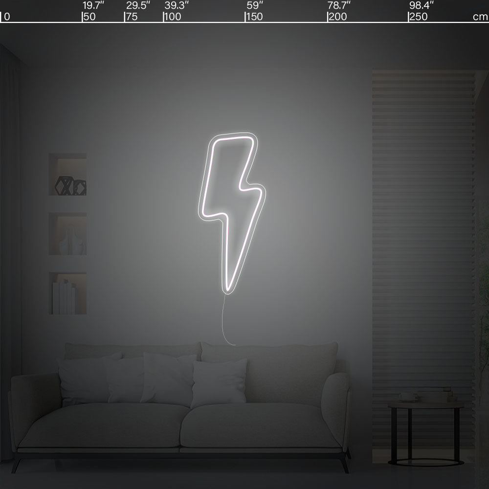 Led neon sign - Led neon bord - op maat gemaakt - custom - meerdere kleuren - figure(s) - Lightning - bliksem led neon sign