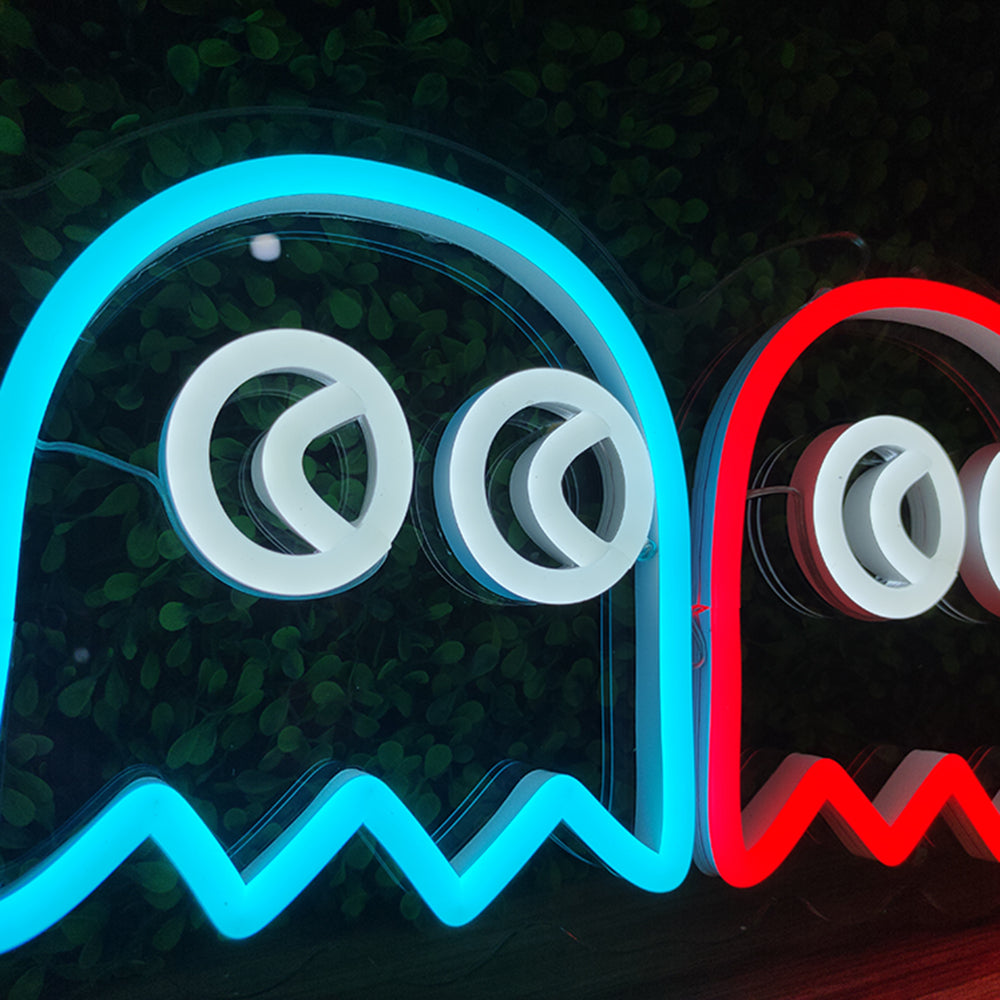 Led neon sign - Led neon bord - op maat gemaakt - custom - meerdere kleuren - figure(s) - Pacman led neon sign 