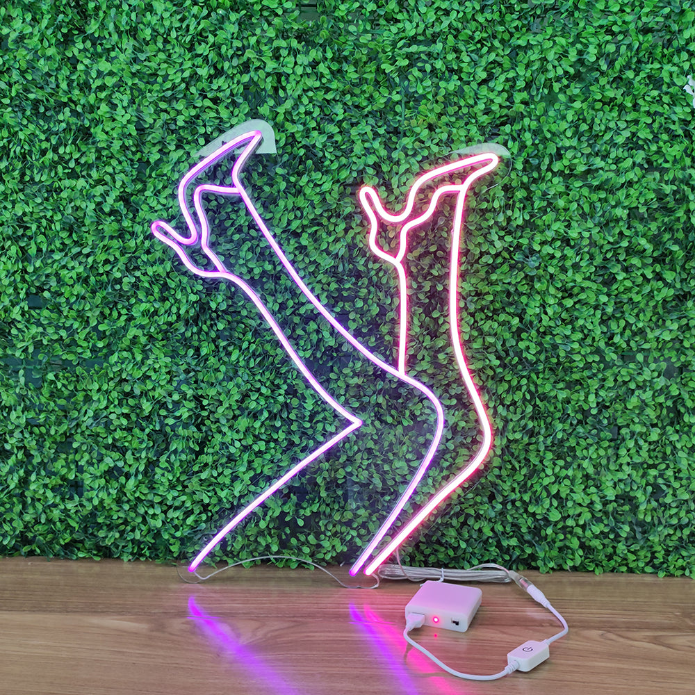 Led neon sign - Led neon bord - op maat gemaakt - custom - meerdere kleuren - figure(s) - Legs up in the air led neon sign 